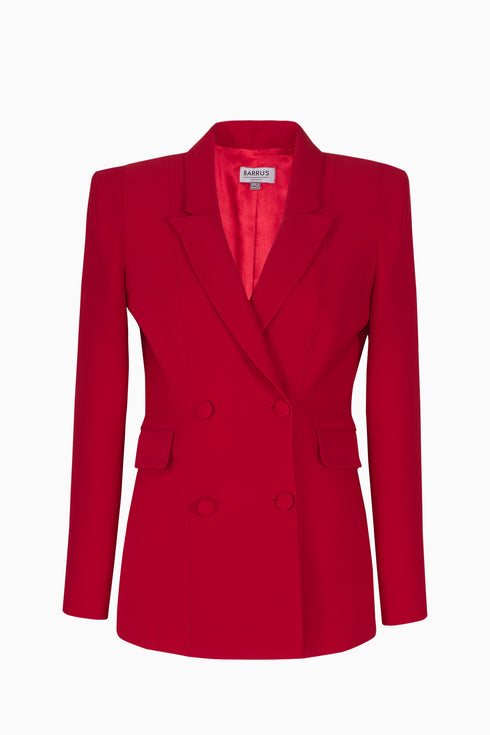 Double Breasted Jacket Red